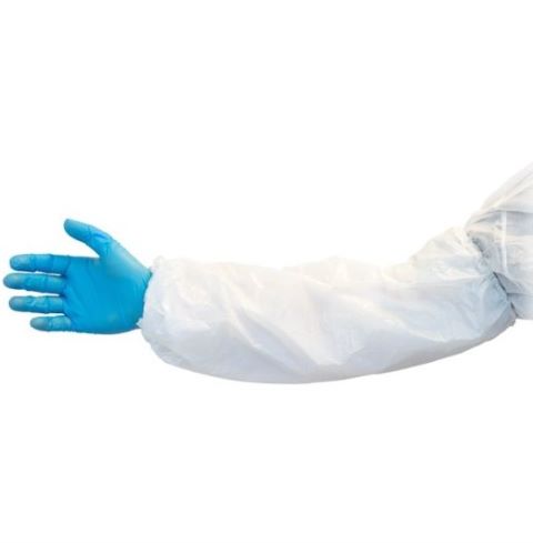 18'' White Polyethylene Disposable Sleeves