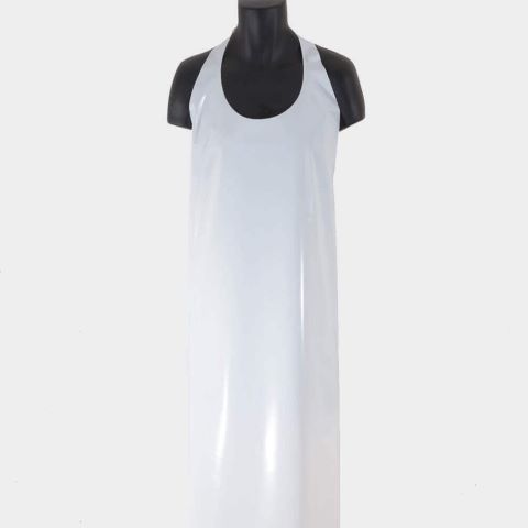 PU Die Cut Top Reusable Apron White