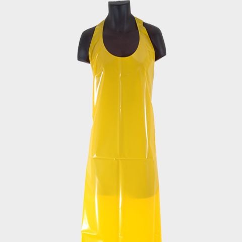 PU Die Cut Top Reusable Apron Yellow