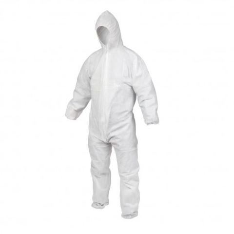 SMS Protective Coveralls with Hood White