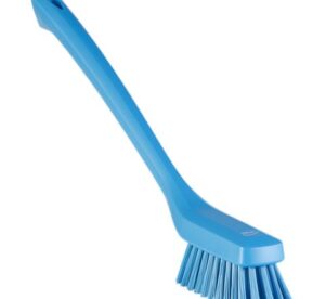 Vikan Narrow Cleaning Brush with Long Handle, 16.5", Stiff
