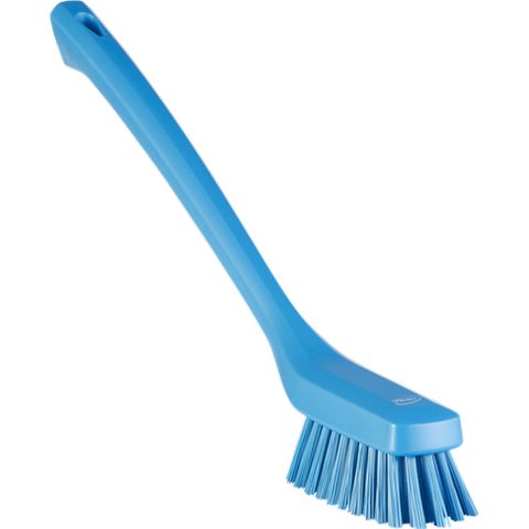 Vikan Narrow Cleaning Brush with Long Handle, 16.5", Stiff