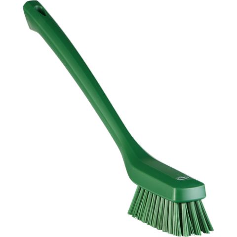 Vikan Narrow Cleaning Brush with Long Handle, 16.5", Stiff - Image 2
