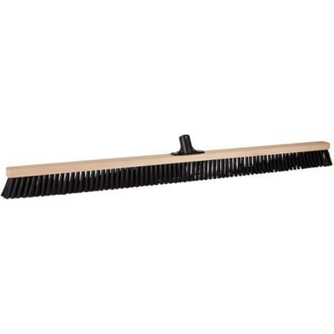 Broom w/Socket, 40.2" Medium, Wood