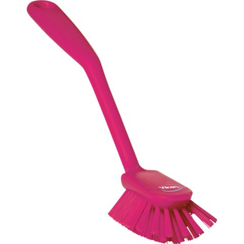 Vikan Dish Brush with scraping edge, 11", Medium - Image 2