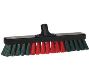 Vikan Garage Broom, 17.3" Stiff, Black