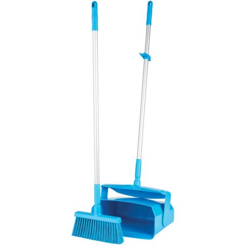Vikan Lobby Dustpan w/Broom, 14.6"