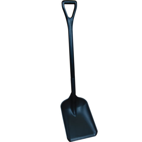 Vikan Safety Shovel w/ Extended Handle, 10.4" Blade, Black