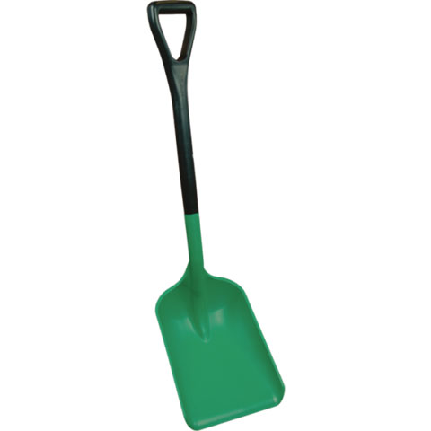 Vikan Safety Shovel w/ Standard Handle, 10.2" Blade, Green