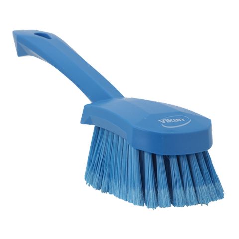 Vikan Washing Brush with short handle, 10.6", Soft/split