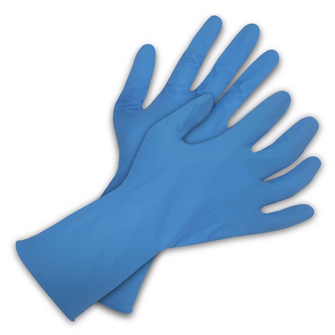 Blue Shield8 Nitrile Disposable Gloves, Blue - Image 3