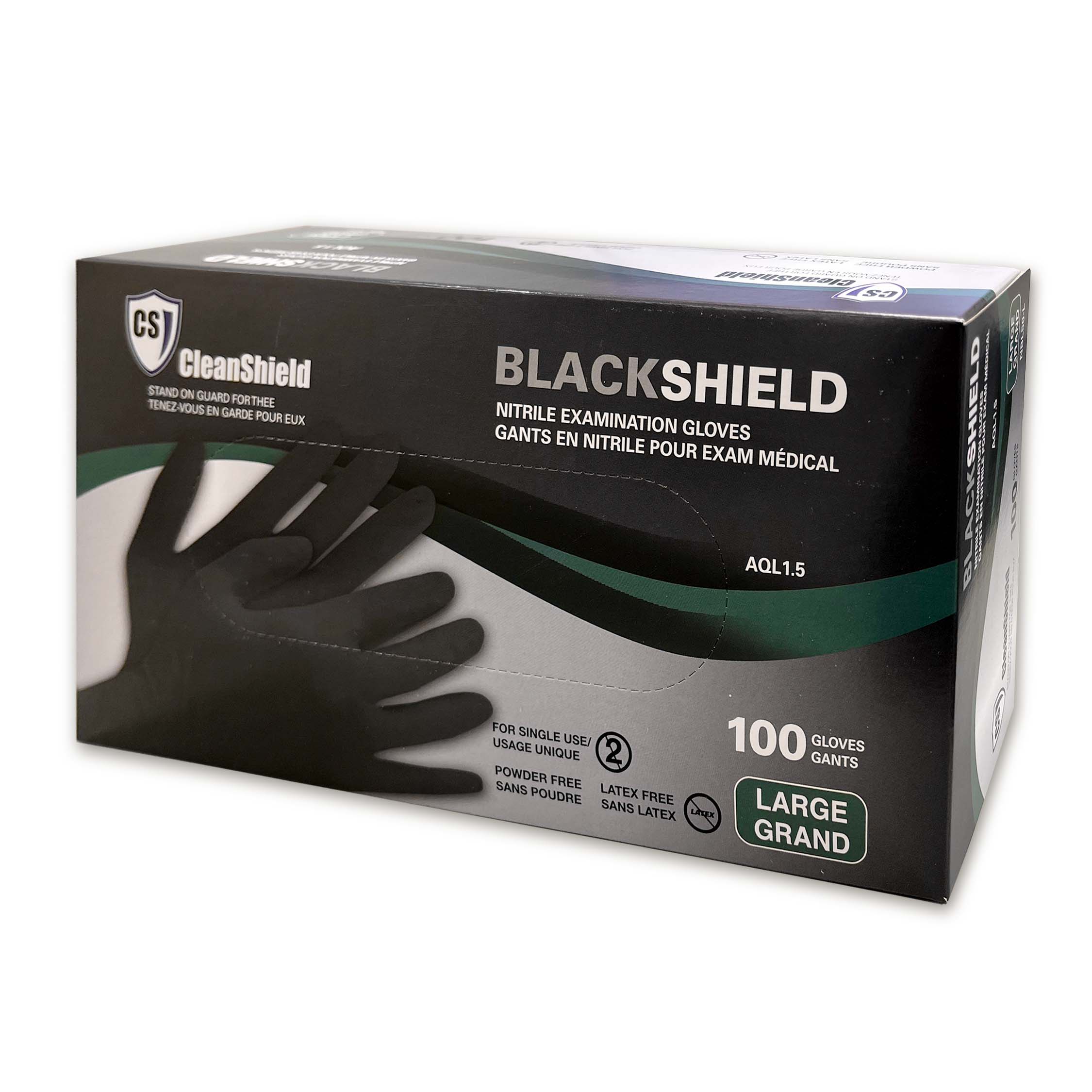 Black Shield Nitrile Examination Gloves - Image 2