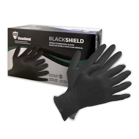 Black Shield Nitrile Examination Gloves