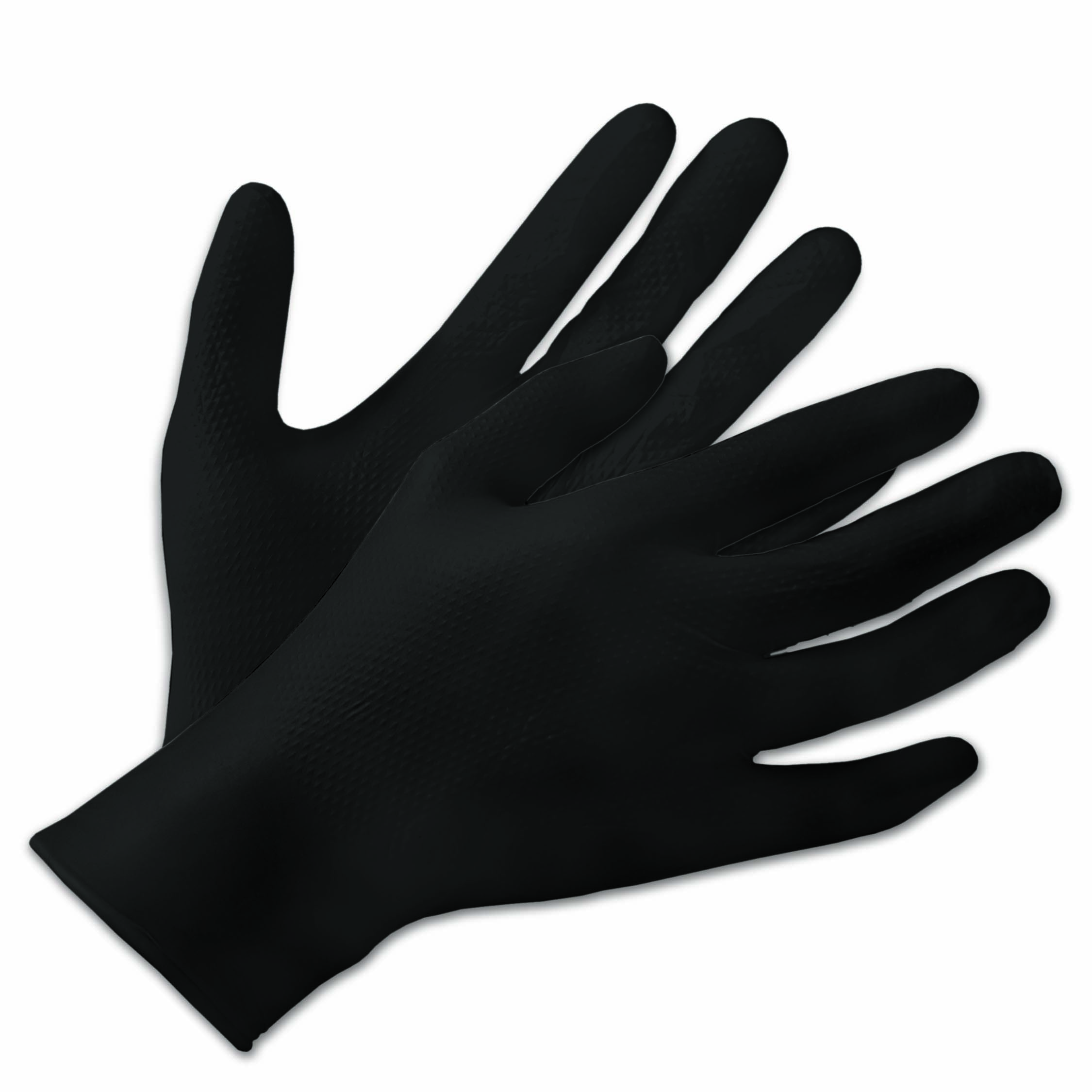 Diamond Shield Nitrile Disposable Gloves Black - Image 3
