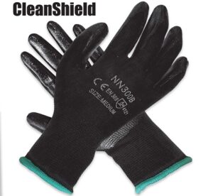 Nitrile 1/2 Coated Nylon Gloves Black