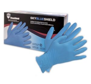 Skyblue Shield Nitrile Examination Gloves
