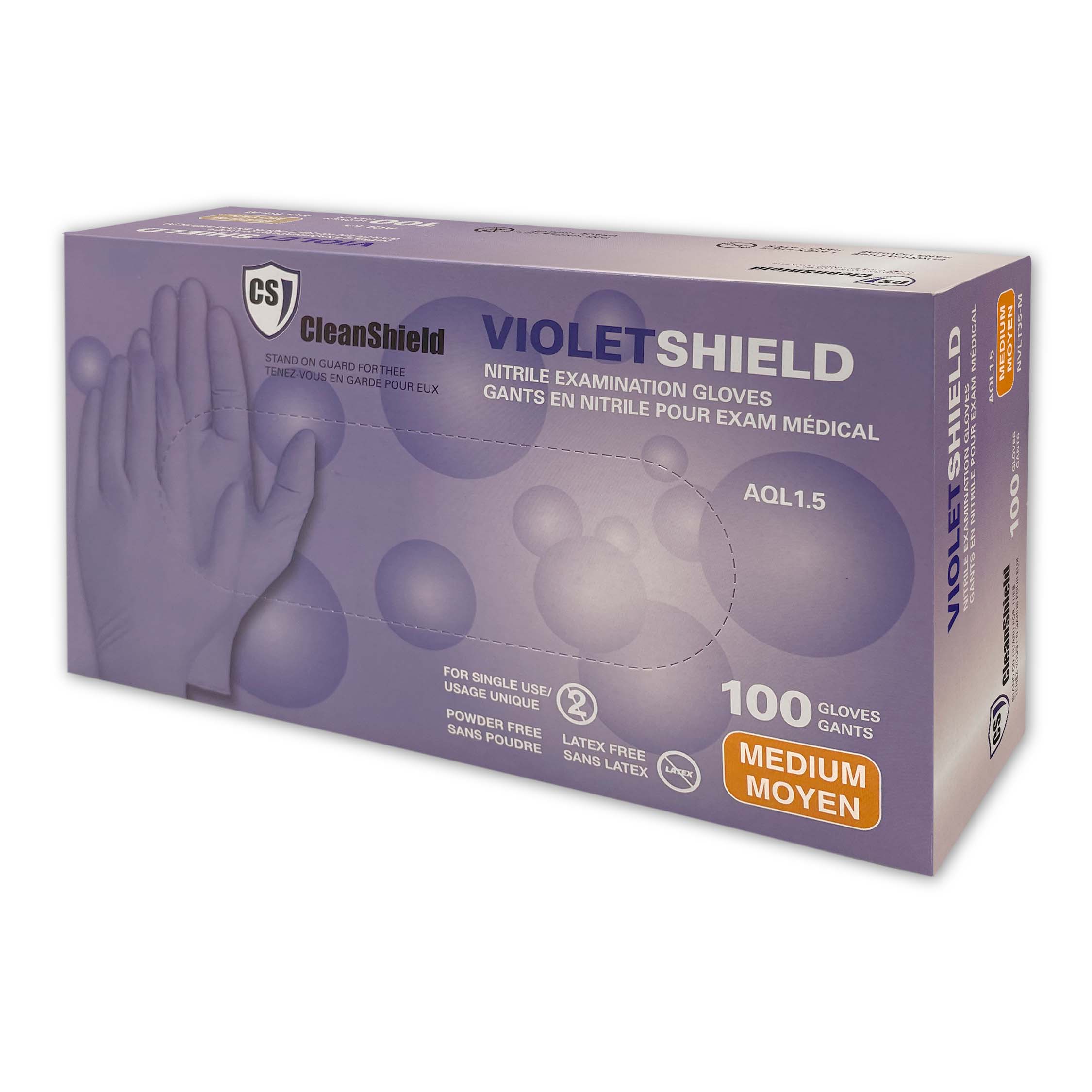 Violet Shield Nitrile Examination Gloves - Image 2