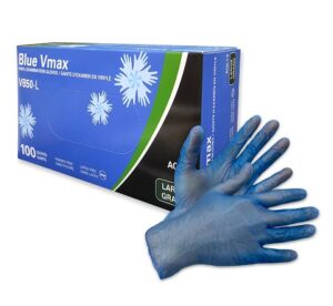Blue Vmax Vinyl Examination Gloves