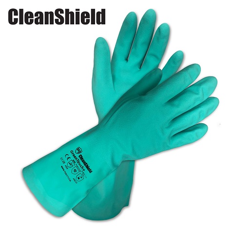 Green-Touch+ Nitrile Resuable Flock Lined Gloves