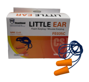 LittleEar Bullet Shaped Foam Ear Plug with PVC Cord, Orange
