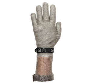 US Mesh® Stainless Steel Mesh Glove with Adjustable Snap-Back Strap Closure - Forearm Length