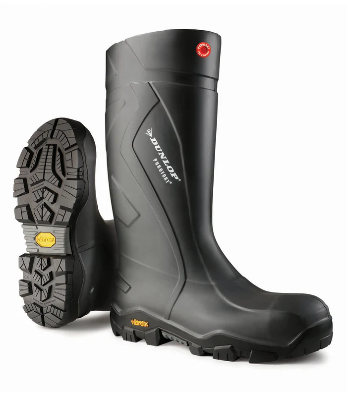 Dunlop Waterproof PU, Steel toe and plate, Resistant To Oil, 15"