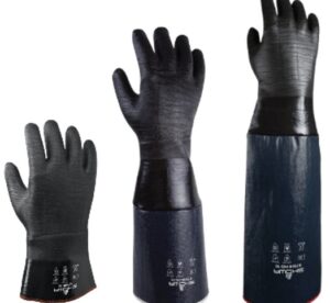 Showa Neoprene Gloves, Rough Finish, Foam Insulated, Black