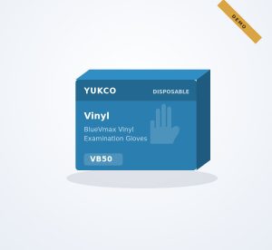 BlueVmax Vinyl Examination Gloves